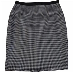 Ann Taylor Black White Skirt Pencil Size 6